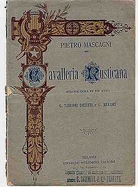 Libretto Cavalleria Rusticana de Mascagni