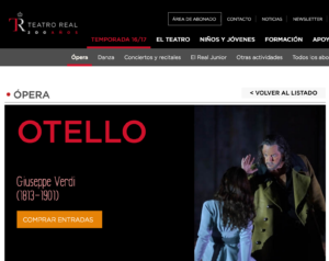 Otello en el Teatro Real de Madrid