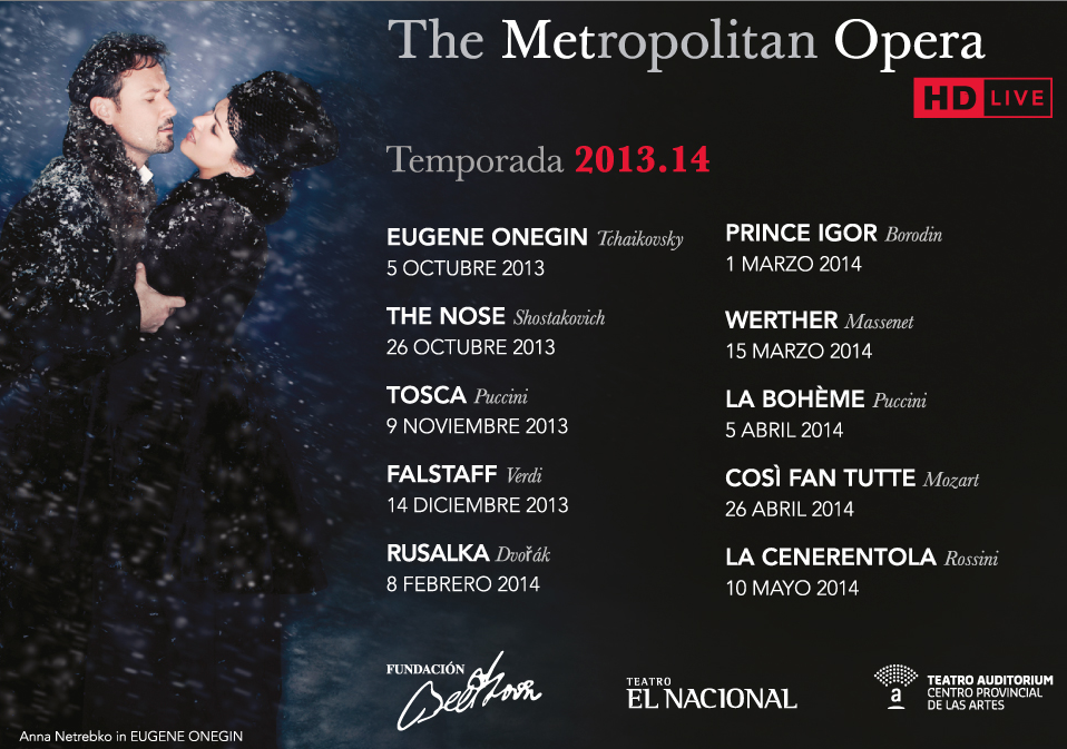 Temporada 2013 con transmision Online del Metropolitan Opera House