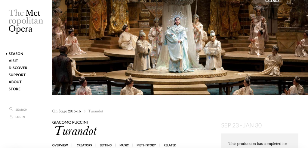 GIACOMO PUCCINI >> Turandot
